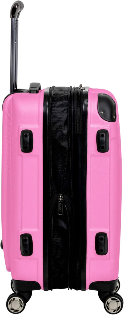 REACTION Renegade Luggage Expandable 8-Wheel Spinner Lightweight Hardside Suitcase, Navy Blue, 20-Inch Carry On