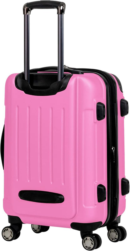 REACTION Renegade Luggage Expandable 8-Wheel Spinner Lightweight Hardside Suitcase, Navy Blue, 20-Inch Carry On