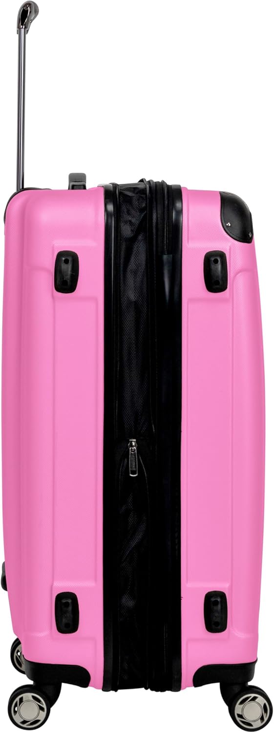 REACTION Renegade Luggage Expandable 8-Wheel Spinner Lightweight Hardside Suitcase, Navy Blue, 20-Inch Carry On