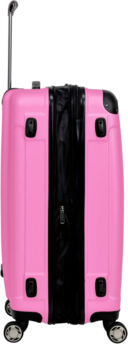 REACTION Renegade Luggage Expandable 8-Wheel Spinner Lightweight Hardside Suitcase, Navy Blue, 20-Inch Carry On