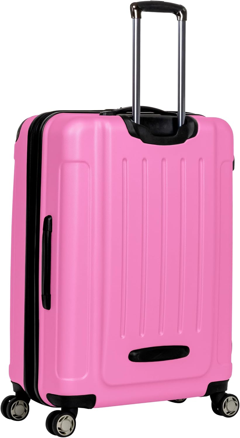 REACTION Renegade Luggage Expandable 8-Wheel Spinner Lightweight Hardside Suitcase, Navy Blue, 20-Inch Carry On