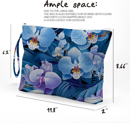 Palm leaves Wet Bag Travel Wet Dry Bag Beach Bag Diaper Bag Wet Bag For Swimsuit Travel Makeup Bag Toiletry Bag