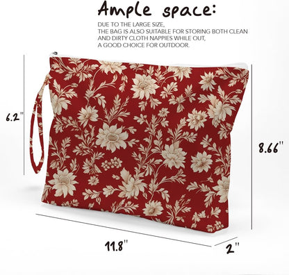Palm leaves Wet Bag Travel Wet Dry Bag Beach Bag Diaper Bag Wet Bag For Swimsuit Travel Makeup Bag Toiletry Bag