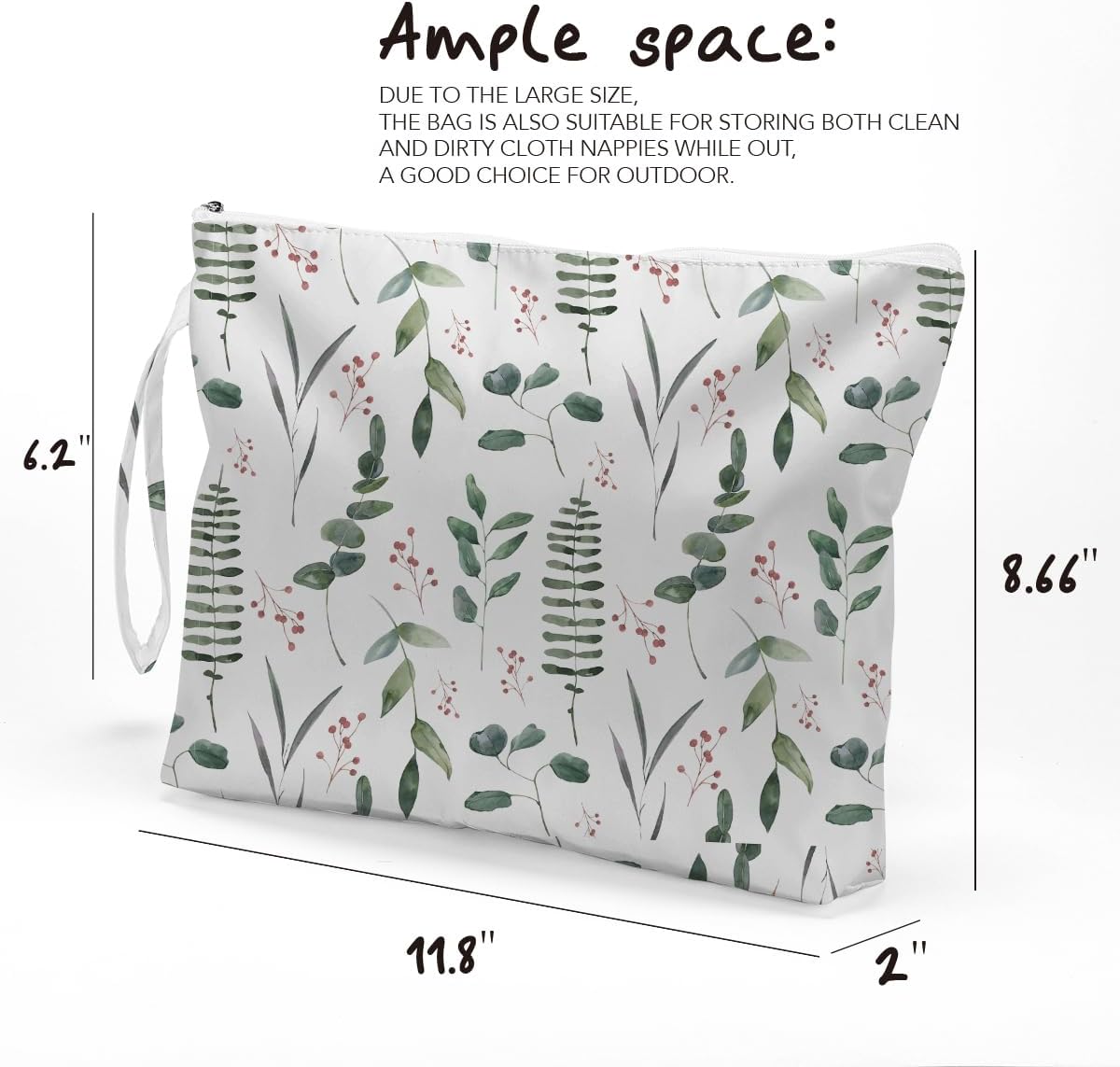 Palm leaves Wet Bag Travel Wet Dry Bag Beach Bag Diaper Bag Wet Bag For Swimsuit Travel Makeup Bag Toiletry Bag