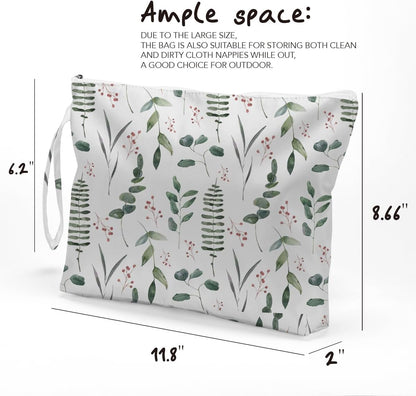 Palm leaves Wet Bag Travel Wet Dry Bag Beach Bag Diaper Bag Wet Bag For Swimsuit Travel Makeup Bag Toiletry Bag