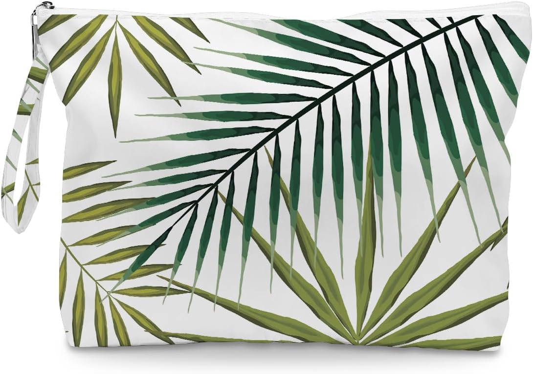 Palm leaves Wet Bag Travel Wet Dry Bag Beach Bag Diaper Bag Wet Bag For Swimsuit Travel Makeup Bag Toiletry Bag