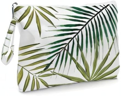 Palm leaves Wet Bag Travel Wet Dry Bag Beach Bag Diaper Bag Wet Bag For Swimsuit Travel Makeup Bag Toiletry Bag