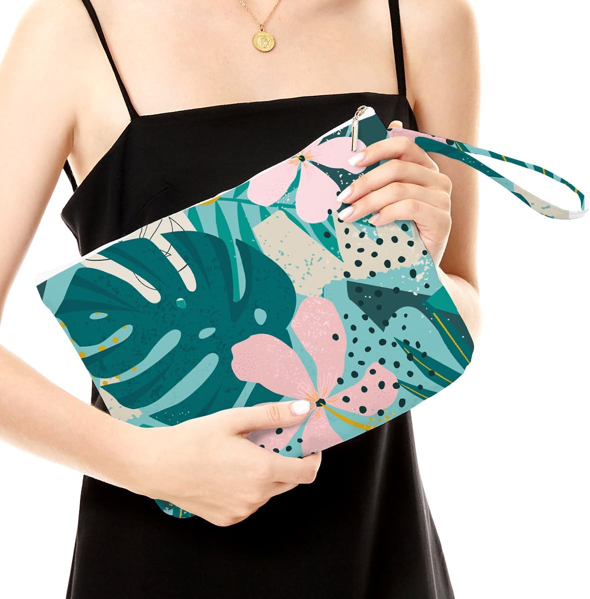 Palm leaves Wet Bag Travel Wet Dry Bag Beach Bag Diaper Bag Wet Bag For Swimsuit Travel Makeup Bag Toiletry Bag