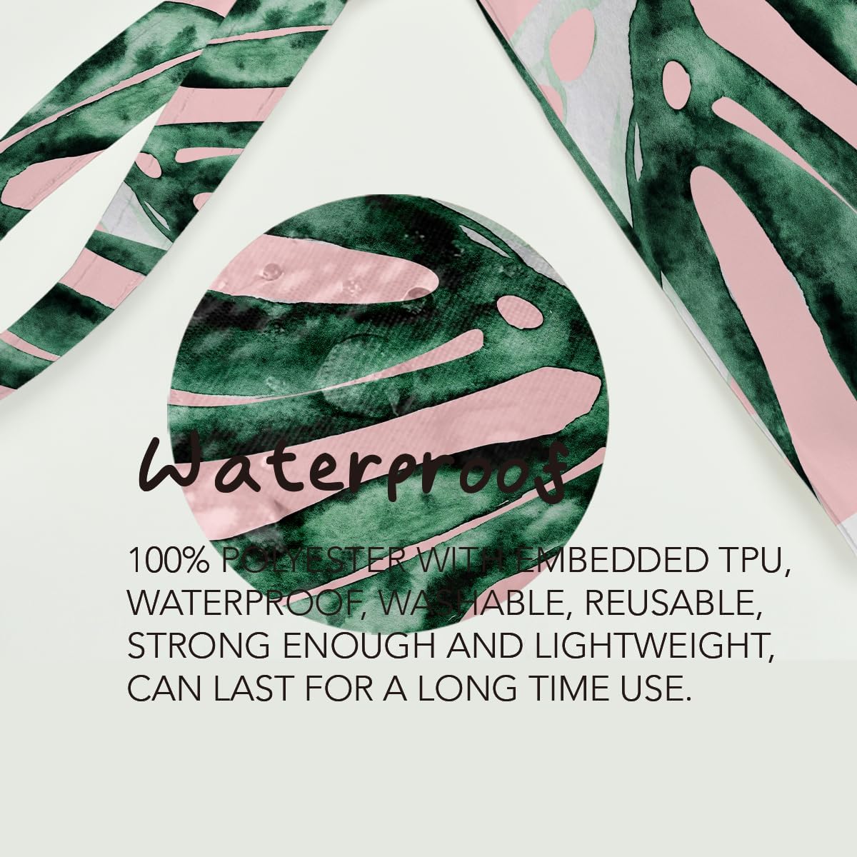 Palm leaves Wet Bag Travel Wet Dry Bag Beach Bag Diaper Bag Wet Bag For Swimsuit Travel Makeup Bag Toiletry Bag