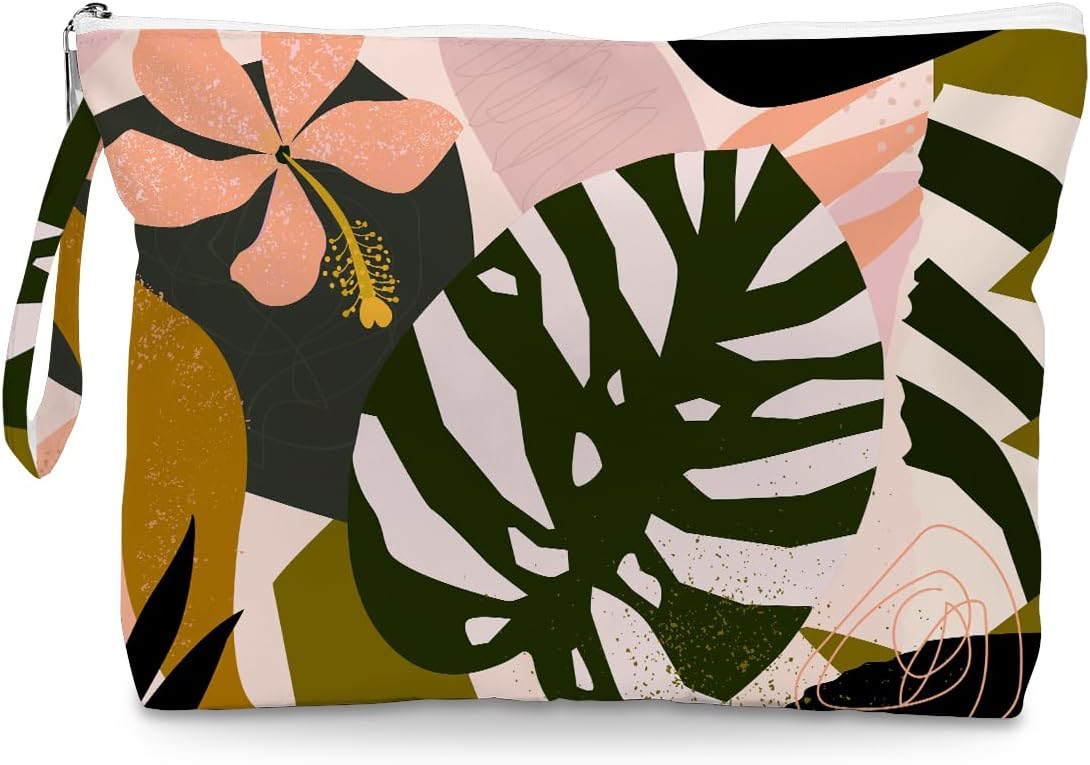 Palm leaves Wet Bag Travel Wet Dry Bag Beach Bag Diaper Bag Wet Bag For Swimsuit Travel Makeup Bag Toiletry Bag
