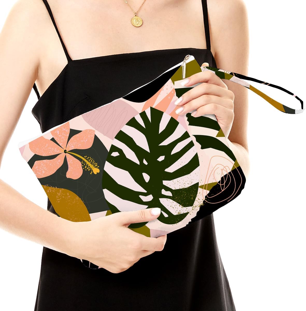 Palm leaves Wet Bag Travel Wet Dry Bag Beach Bag Diaper Bag Wet Bag For Swimsuit Travel Makeup Bag Toiletry Bag