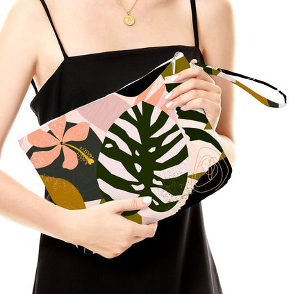 Palm leaves Wet Bag Travel Wet Dry Bag Beach Bag Diaper Bag Wet Bag For Swimsuit Travel Makeup Bag Toiletry Bag