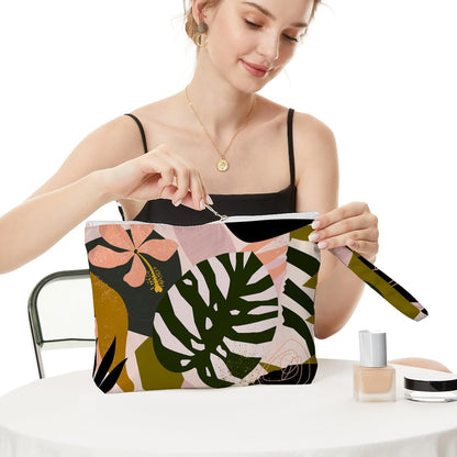 Palm leaves Wet Bag Travel Wet Dry Bag Beach Bag Diaper Bag Wet Bag For Swimsuit Travel Makeup Bag Toiletry Bag