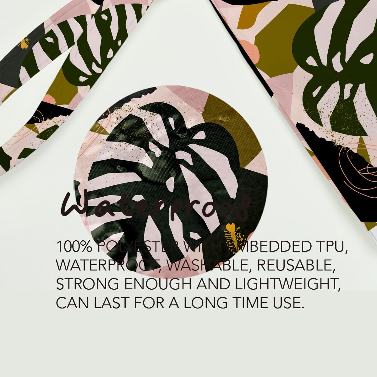 Palm leaves Wet Bag Travel Wet Dry Bag Beach Bag Diaper Bag Wet Bag For Swimsuit Travel Makeup Bag Toiletry Bag