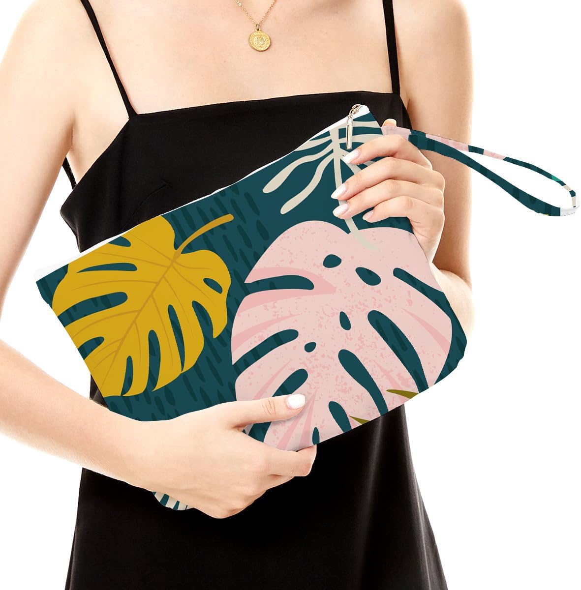 Palm leaves Wet Bag Travel Wet Dry Bag Beach Bag Diaper Bag Wet Bag For Swimsuit Travel Makeup Bag Toiletry Bag