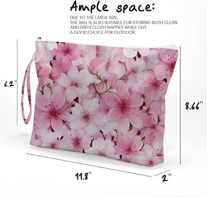 Palm leaves Wet Bag Travel Wet Dry Bag Beach Bag Diaper Bag Wet Bag For Swimsuit Travel Makeup Bag Toiletry Bag