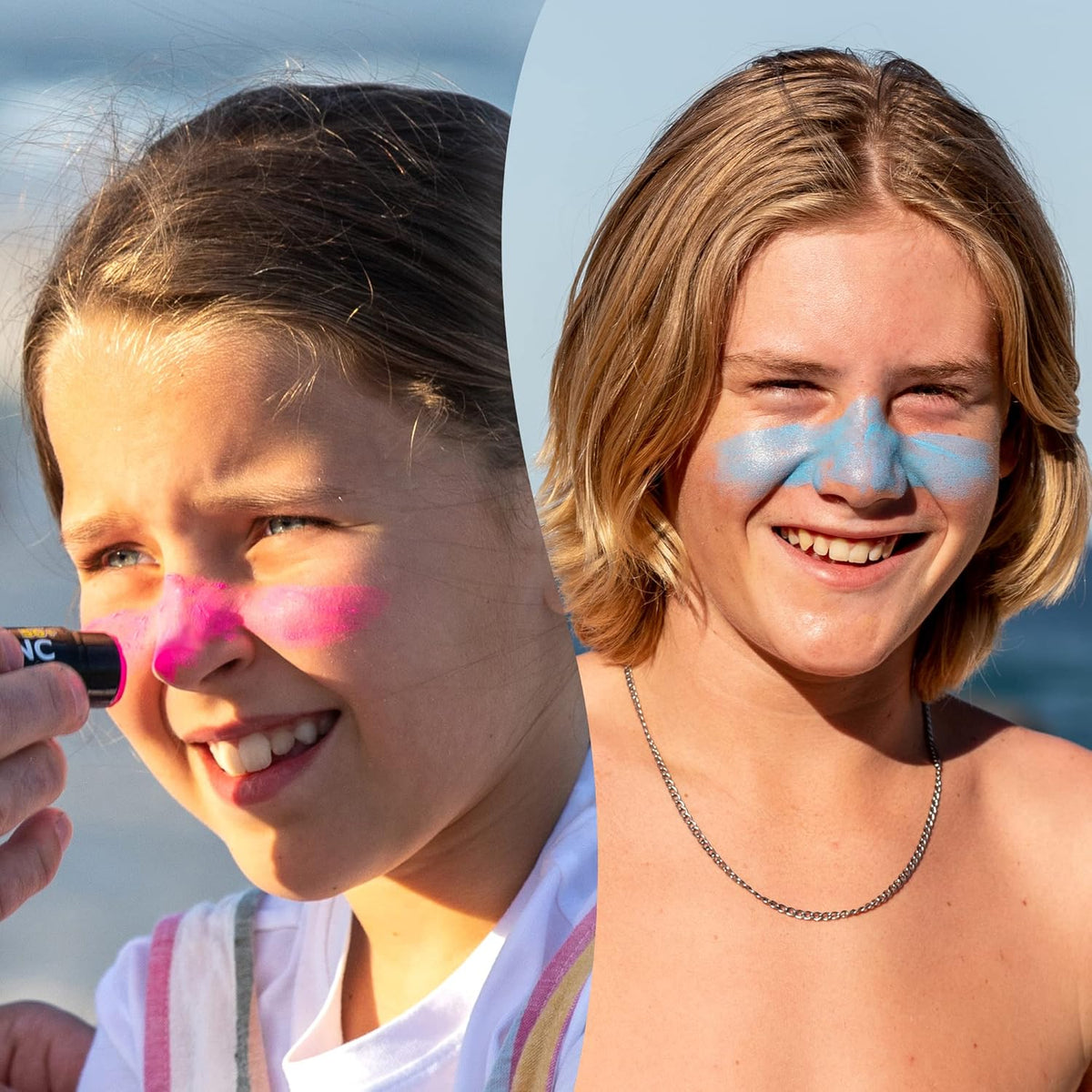 Zinc Sunscreen Stick 3-Pack SPF 50+ Pink White Blue – Mineral Sunscreen Sticks for Face, Water Resistant Sunblock for Kids and Family, Travel Size 12g (0.42 oz), Australian Made