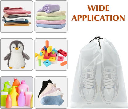 5 Pack Shoe Bags for Travel, Drawstring Bag for Men Women, Shoe Storage, Travel Essentials, Organization Accessories (5, Pink)