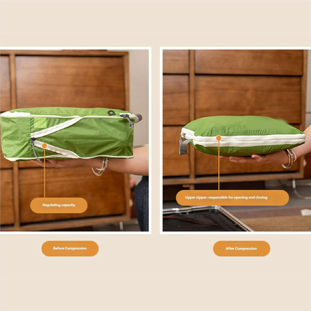 Travel Clothes Compressions Storage Bag Clothes Packings Bag Suitable for Camping Hiking Saving Luggage Space Travel Compaction Packaging Cuboids