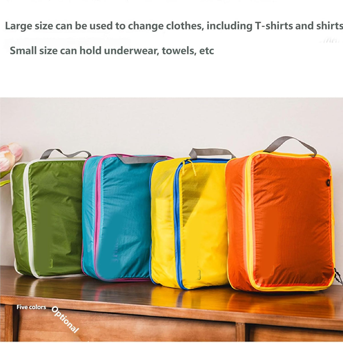 Travel Clothes Compressions Storage Bag Clothes Packings Bag Suitable for Camping Hiking Saving Luggage Space Travel Compaction Packaging Cuboids