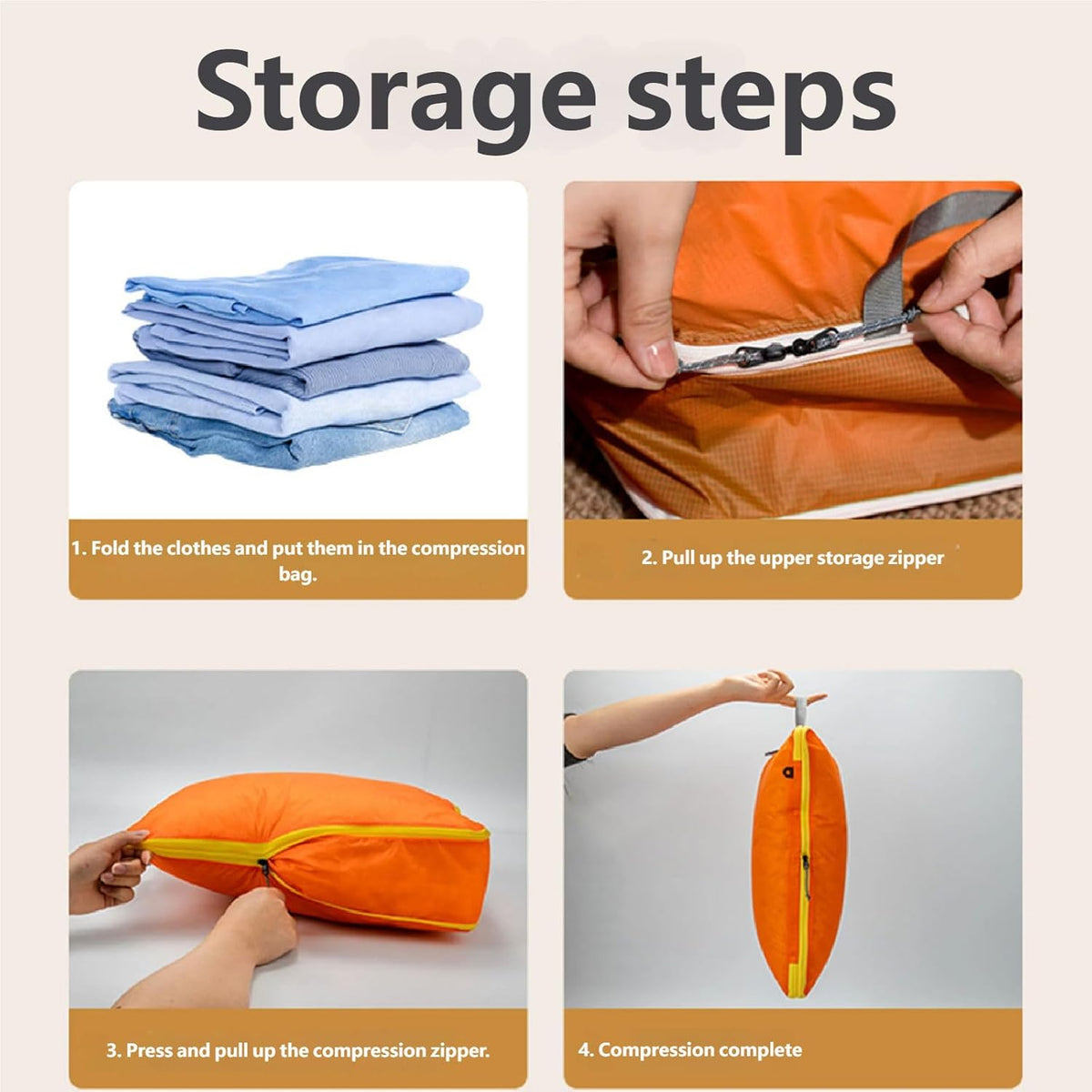 Travel Clothes Compressions Storage Bag Clothes Packings Bag Suitable for Camping Hiking Saving Luggage Space Travel Compaction Packaging Cuboids