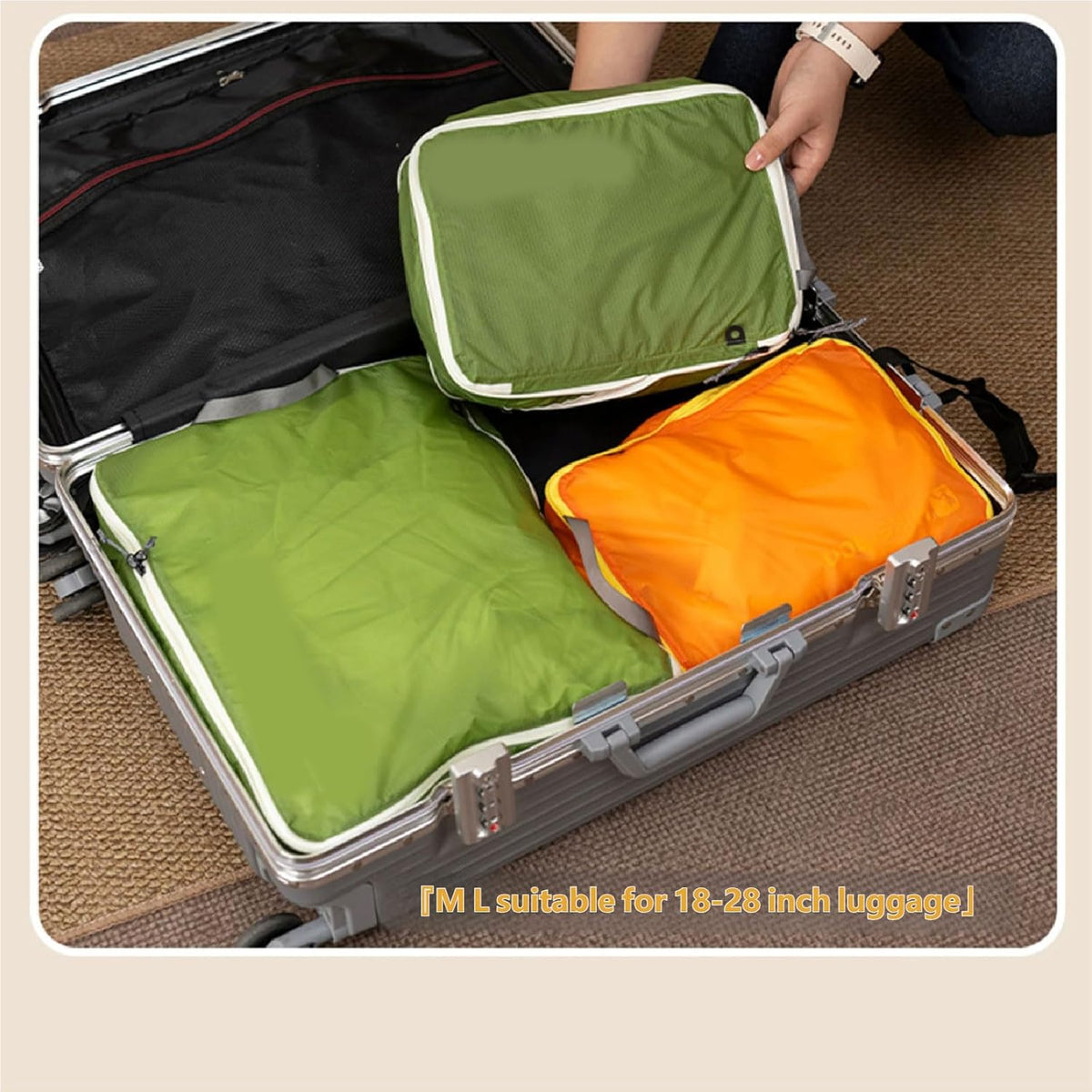 Travel Clothes Compressions Storage Bag Clothes Packings Bag Suitable for Camping Hiking Saving Luggage Space Travel Compaction Packaging Cuboids