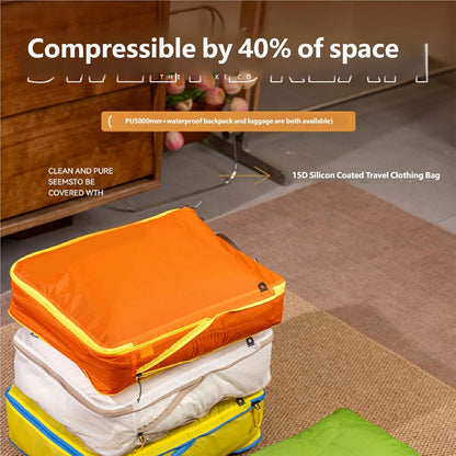 Travel Clothes Compressions Storage Bag Clothes Packings Bag Suitable for Camping Hiking Saving Luggage Space Travel Compaction Packaging Cuboids