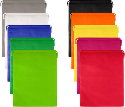 10 PCS Travel Shoe Bags, Non-Woven With Rope For Men and Women Travel Packing Shoe Organizers, X-Large, Rainbow