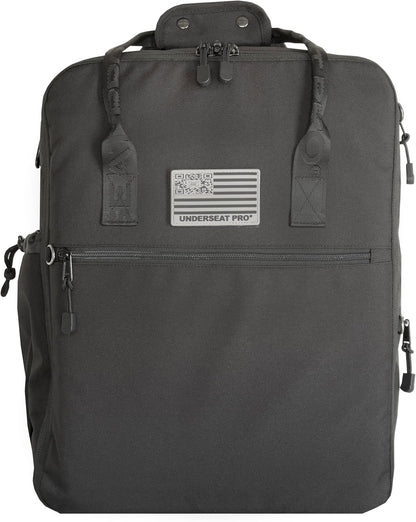 Travel Backpack, Under the Seat Airline Personal Item Compliant for Spirit, Frontier, Allegiant, American, EsyJet and Many More. 18x14x8 inch. (45x36x20 cm) (BLACK, Underseater)