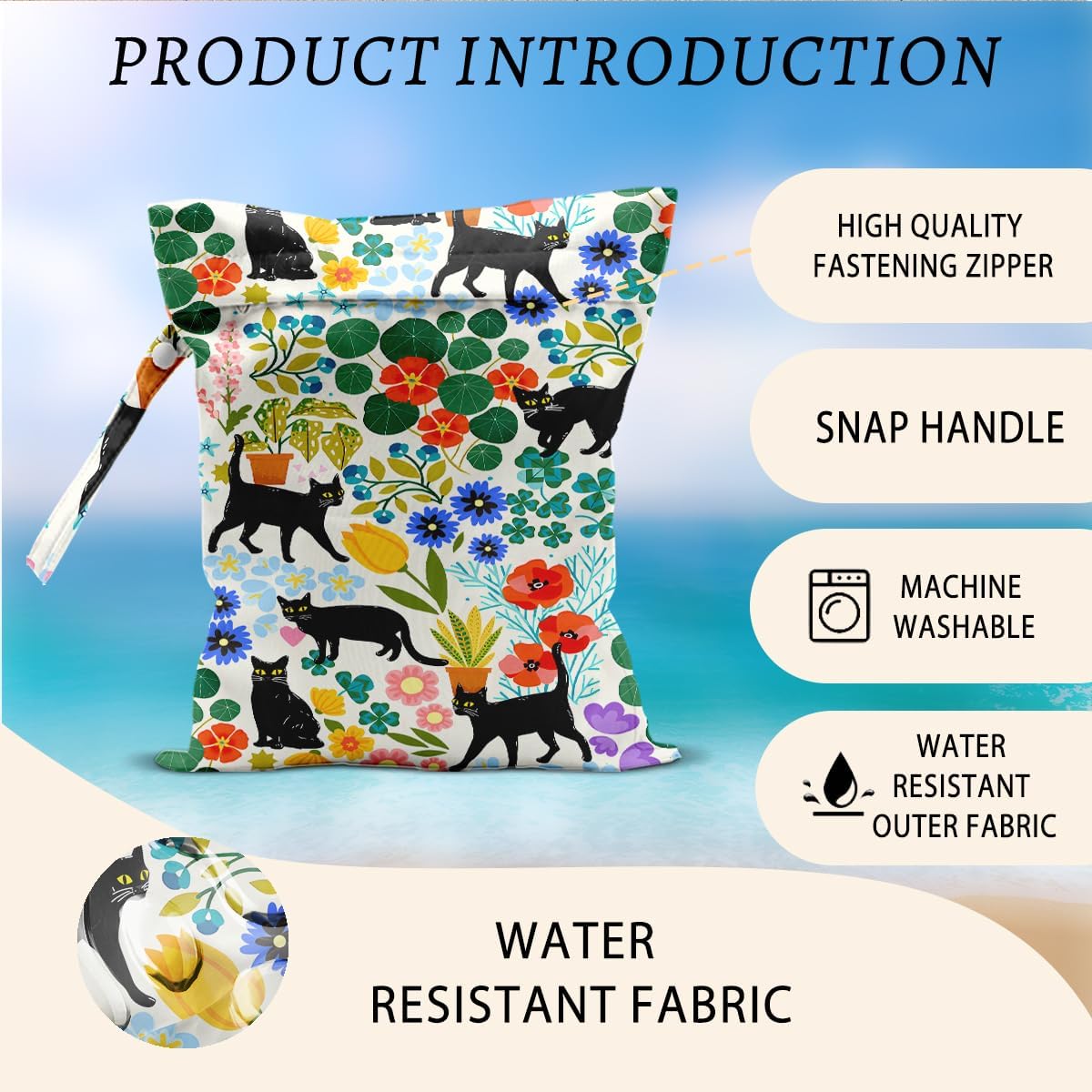 2Pcs Dog Wet Bags 12x10 Inch, Cute Dogs Waterproof Travel Laundry Bags, Washable Reusable Wet Dry Bag for Swimsuit Beach Diapers Dirty Yoga Gym Clothes, Dachshund Gifts for Women Friend Travelers