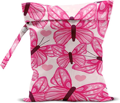 2Pcs Dog Wet Bags 12x10 Inch, Cute Dogs Waterproof Travel Laundry Bags, Washable Reusable Wet Dry Bag for Swimsuit Beach Diapers Dirty Yoga Gym Clothes, Dachshund Gifts for Women Friend Travelers
