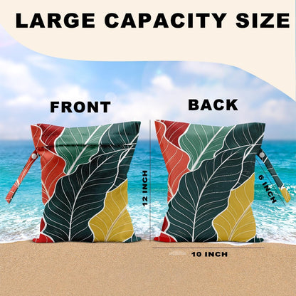 2Pcs Dog Wet Bags 12x10 Inch, Cute Dogs Waterproof Travel Laundry Bags, Washable Reusable Wet Dry Bag for Swimsuit Beach Diapers Dirty Yoga Gym Clothes, Dachshund Gifts for Women Friend Travelers