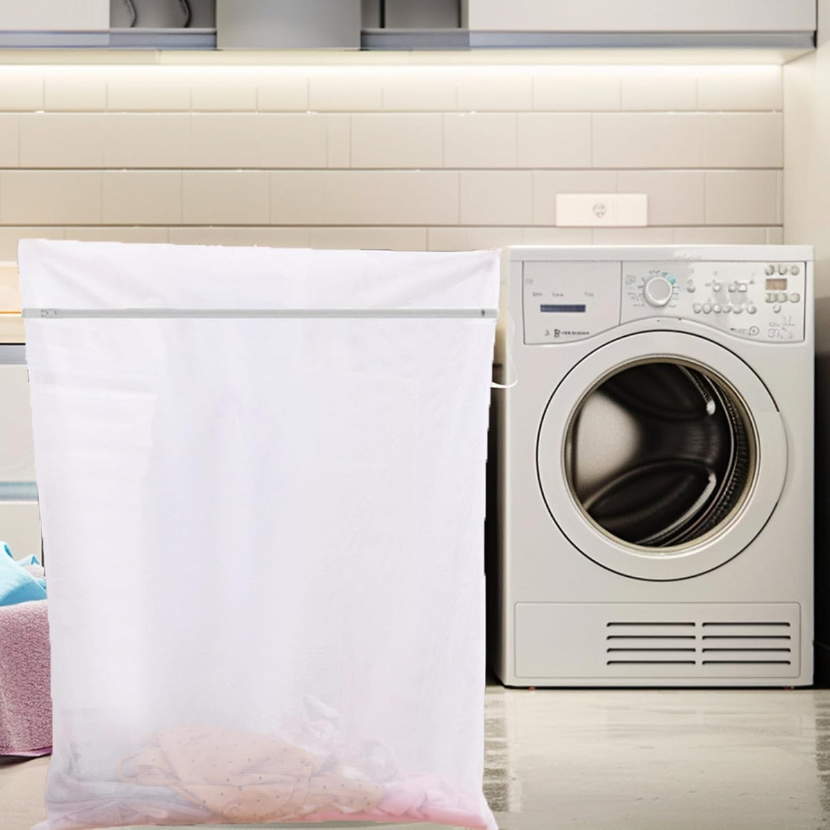 Laundry Mesh Wash Bag, Garment Bag for Washing Machine, 1L + 1M | Honeycomb mesh bags for washing underwear, bra, socks, scarf, shoes