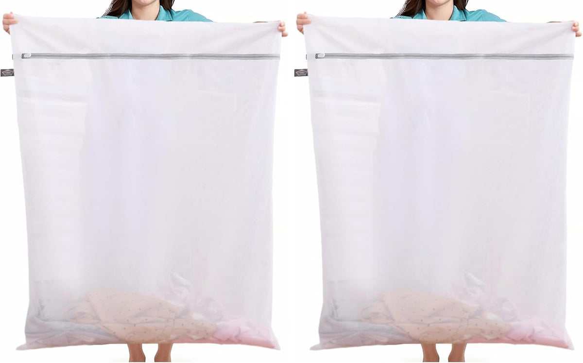 Laundry Mesh Wash Bag, Garment Bag for Washing Machine, 1L + 1M | Honeycomb mesh bags for washing underwear, bra, socks, scarf, shoes
