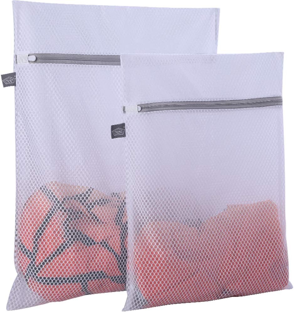 Laundry Mesh Wash Bag, Garment Bag for Washing Machine, 1L + 1M | Honeycomb mesh bags for washing underwear, bra, socks, scarf, shoes