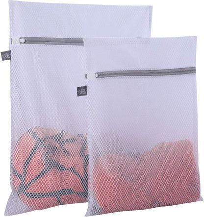 Laundry Mesh Wash Bag, Garment Bag for Washing Machine, 1L + 1M | Honeycomb mesh bags for washing underwear, bra, socks, scarf, shoes
