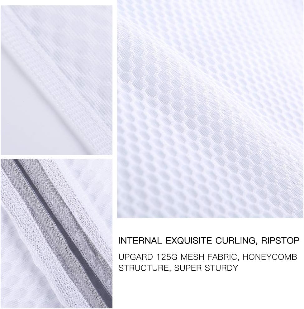 Laundry Mesh Wash Bag, Garment Bag for Washing Machine, 1L + 1M | Honeycomb mesh bags for washing underwear, bra, socks, scarf, shoes