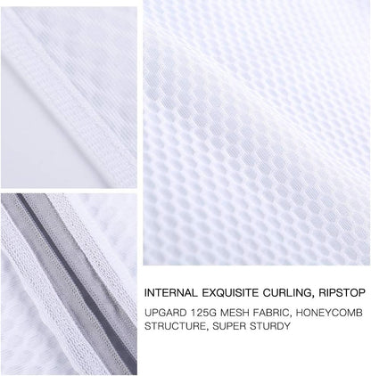 Laundry Mesh Wash Bag, Garment Bag for Washing Machine, 1L + 1M | Honeycomb mesh bags for washing underwear, bra, socks, scarf, shoes
