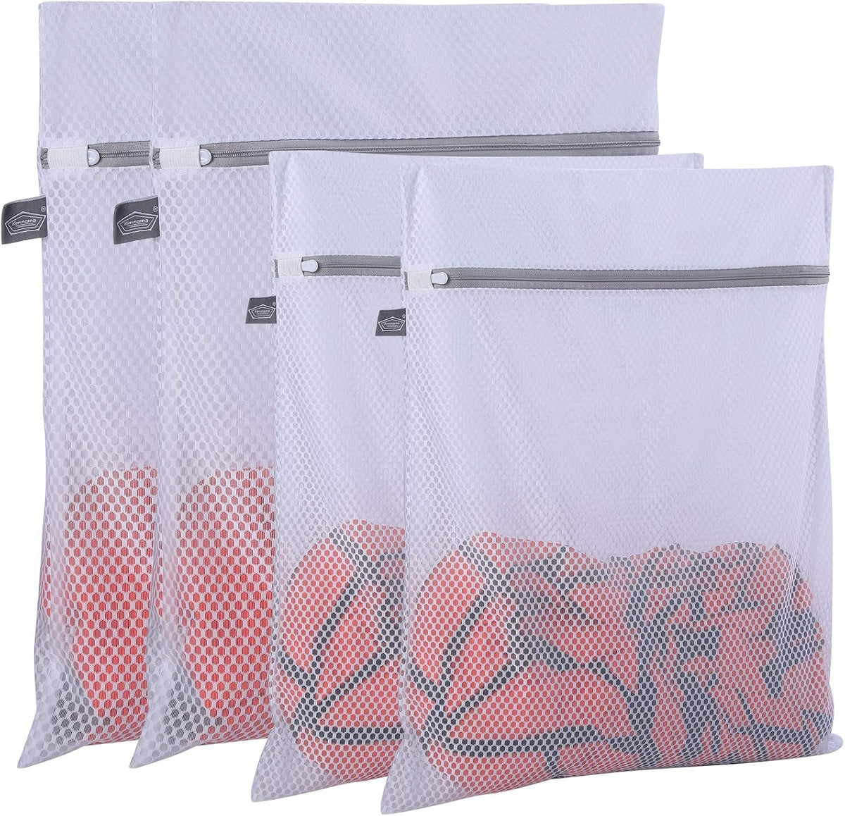 Laundry Mesh Wash Bag, Garment Bag for Washing Machine, 1L + 1M | Honeycomb mesh bags for washing underwear, bra, socks, scarf, shoes
