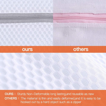 Laundry Mesh Wash Bag, Garment Bag for Washing Machine, 1L + 1M | Honeycomb mesh bags for washing underwear, bra, socks, scarf, shoes
