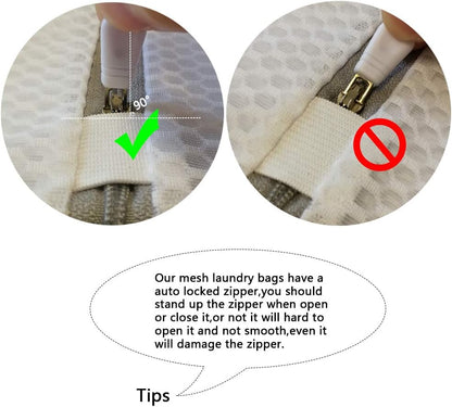 Laundry Mesh Wash Bag, Garment Bag for Washing Machine, 1L + 1M | Honeycomb mesh bags for washing underwear, bra, socks, scarf, shoes