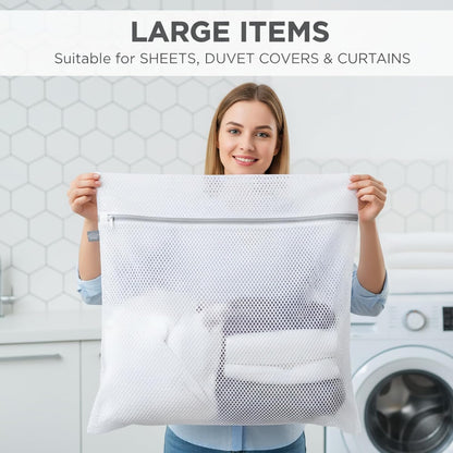 Laundry Mesh Wash Bag, Garment Bag for Washing Machine, 1L + 1M | Honeycomb mesh bags for washing underwear, bra, socks, scarf, shoes