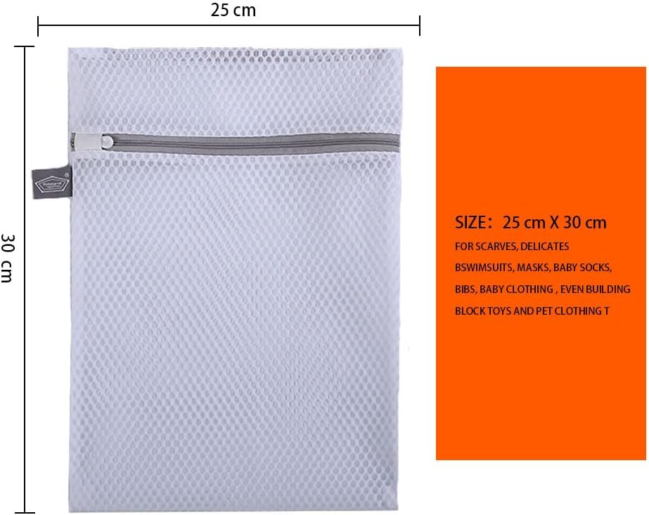 Laundry Mesh Wash Bag, Garment Bag for Washing Machine, 1L + 1M | Honeycomb mesh bags for washing underwear, bra, socks, scarf, shoes