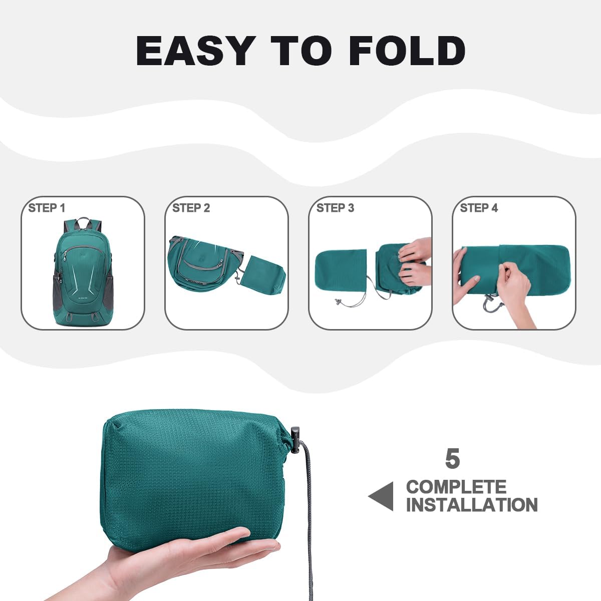 Backpack - Ultra Lightweight Packable Backpack for Travel Camping, Hiking Back Pack Waterproof Foldable Daypack