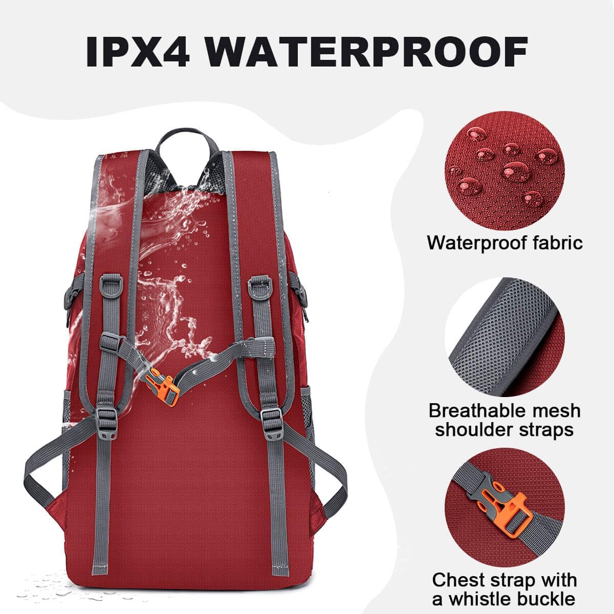Backpack - Ultra Lightweight Packable Backpack for Travel Camping, Hiking Back Pack Waterproof Foldable Daypack