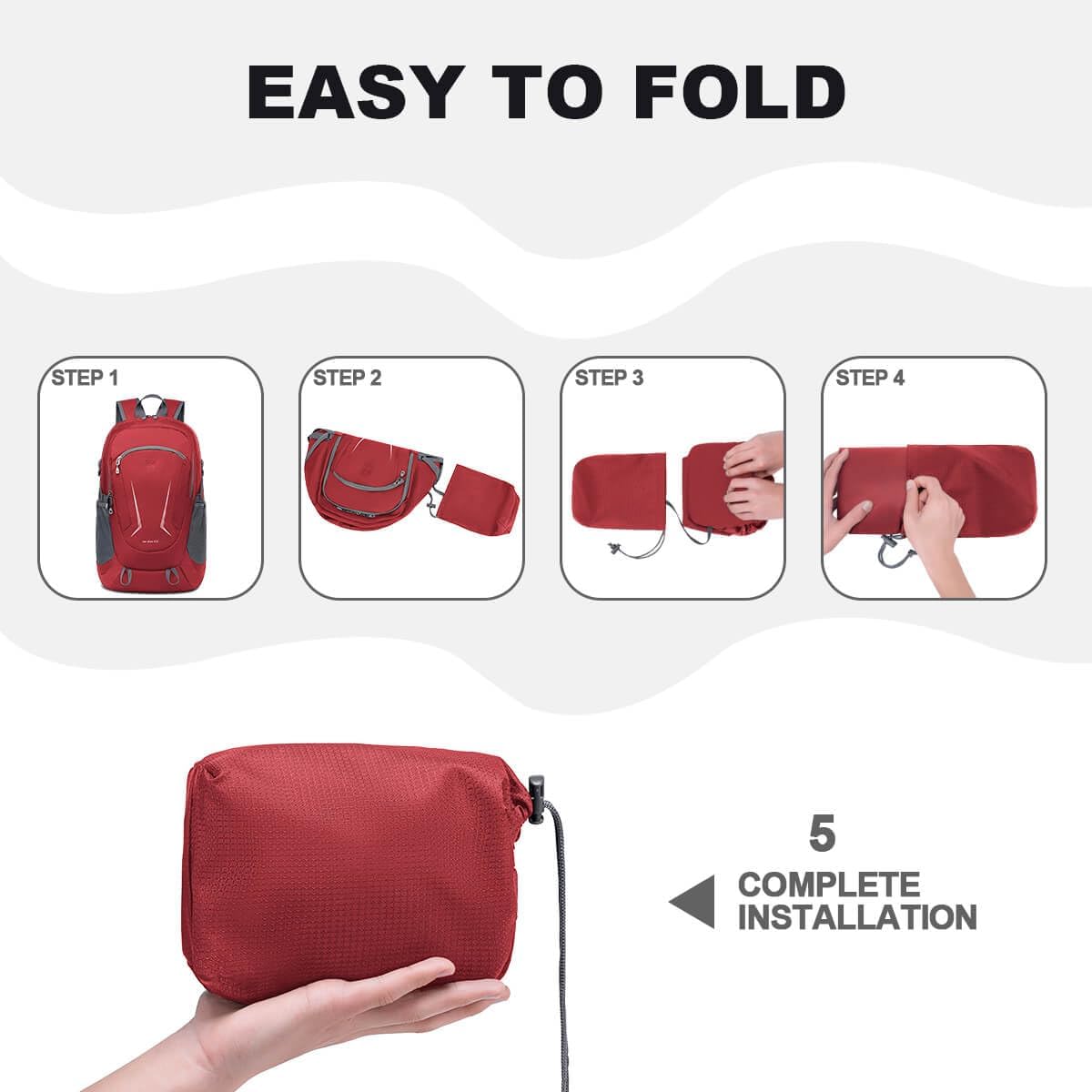 Backpack - Ultra Lightweight Packable Backpack for Travel Camping, Hiking Back Pack Waterproof Foldable Daypack