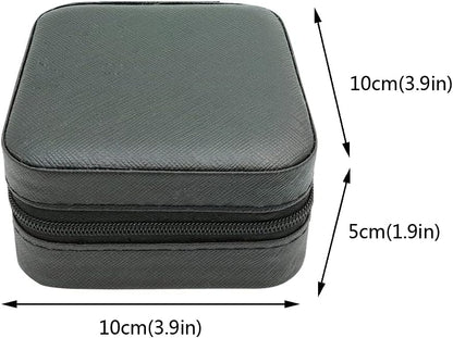 Mini Jewelry Travel Case, Small Portable Jewellry Organizer Box Portable Display Storage Box for Rings Earrings Necklaces, Gifts for Girl, Women, Wedding, Birthday, Mom, Mother's Day (Blue)