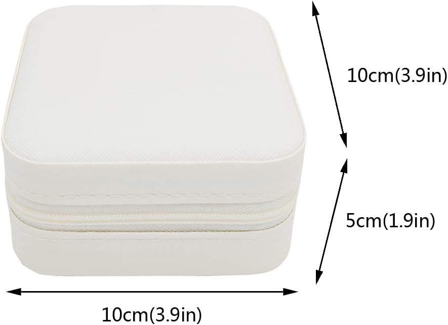 Mini Jewelry Travel Case, Small Portable Jewellry Organizer Box Portable Display Storage Box for Rings Earrings Necklaces, Gifts for Girl, Women, Wedding, Birthday, Mom, Mother's Day (Blue)