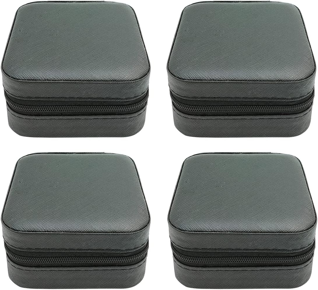 Mini Jewelry Travel Case, Small Portable Jewellry Organizer Box Portable Display Storage Box for Rings Earrings Necklaces, Gifts for Girl, Women, Wedding, Birthday, Mom, Mother's Day (Blue)