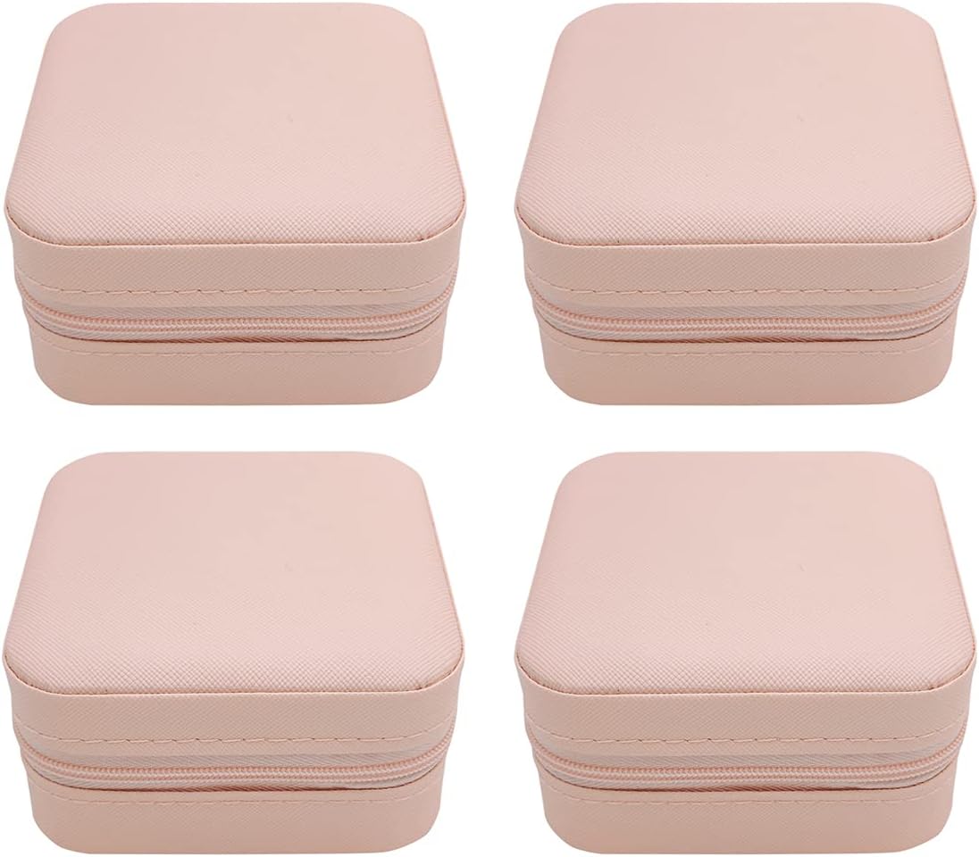 Mini Jewelry Travel Case, Small Portable Jewellry Organizer Box Portable Display Storage Box for Rings Earrings Necklaces, Gifts for Girl, Women, Wedding, Birthday, Mom, Mother's Day (Blue)